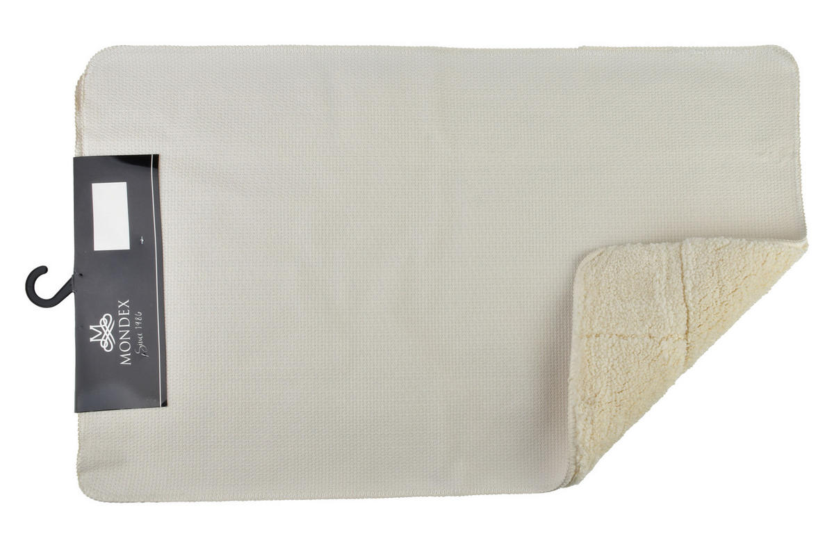 BADTEPPICH Zac Beige 80/50/2 cm Textilien - Beige, Textil (50/80cm) - Mondex
