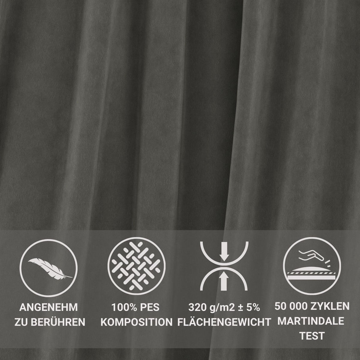 ECKSOFA Zanzibar Grau Samtstoff - Schwarz/Grau, Holz/Holzwerkstoff (237/144cm) - Maison de Reve