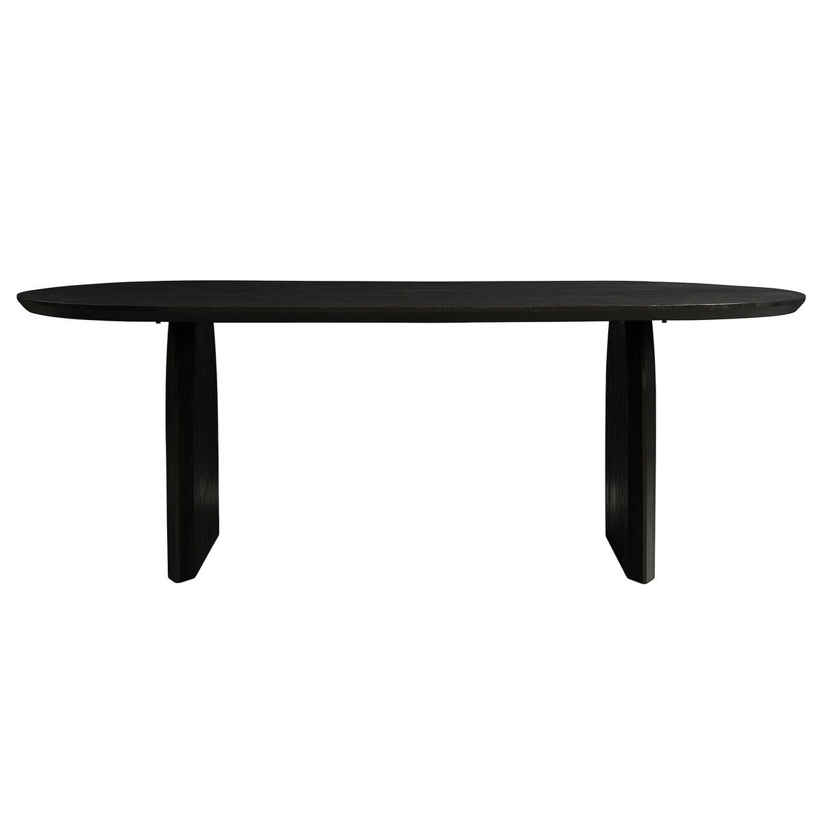 MASSIVER ESSTISCH - Massivholz - Mangoholz - Schwarz, Holz (100/220/77cm) - home24