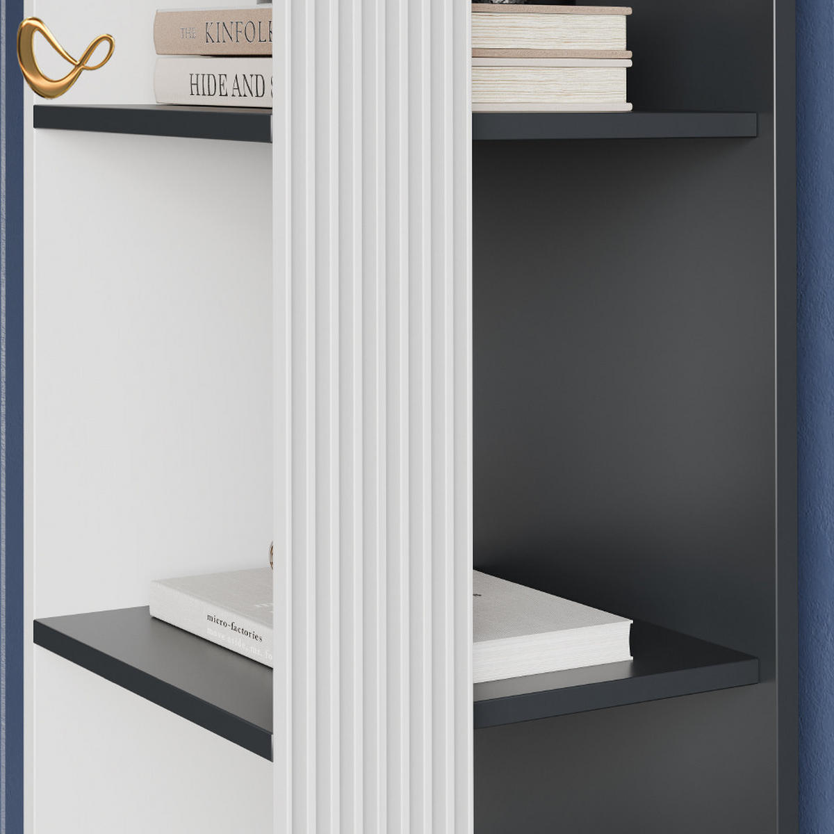 BÜCHERREGAL Aterno Weiß mit 5 Fächern - Weiß, Holzwerkstoff (36/188/36cm) - Livinity®