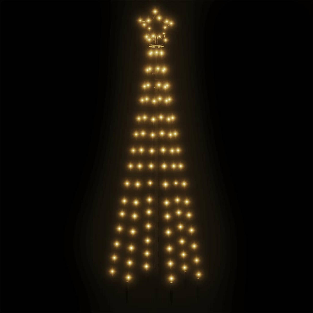 WEIHNACHTSBAUM Kegelform Warmweiss 108 Leds 70/180 Cm - Weiß, Metall (180cm) - vidaXL