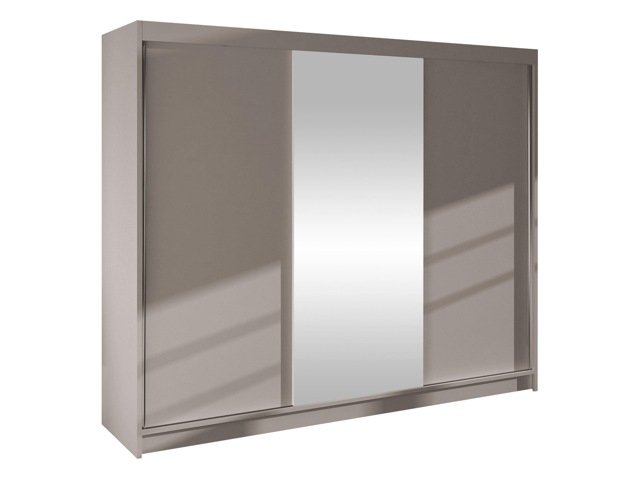 SCHWEBETÜRENSCHRANK Derby I - Kaschmir, Holzwerkstoff/Metall (200/215/58cm) - MIRJAN24