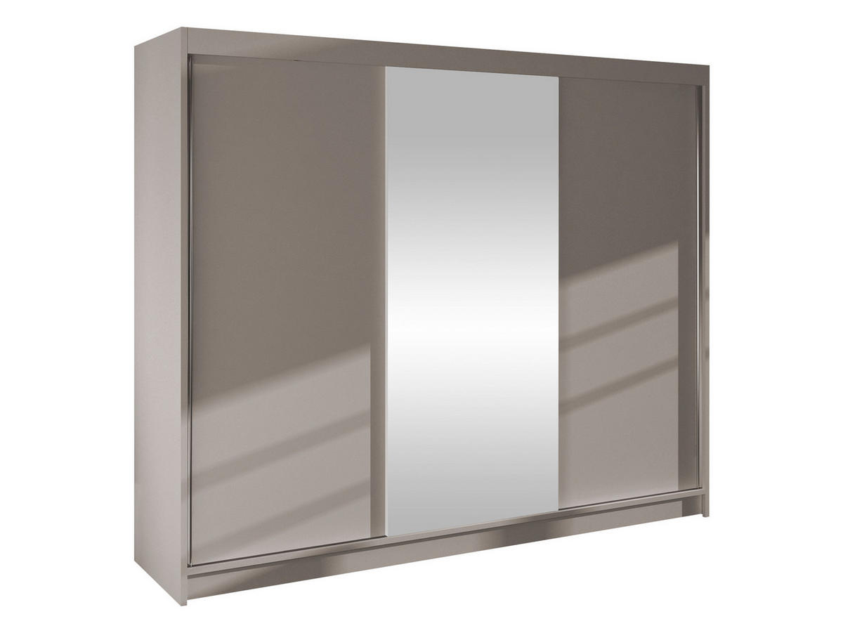 SCHWEBETÜRENSCHRANK Derby I - Kaschmir, Holzwerkstoff/Metall (200/215/58cm) - MIRJAN24