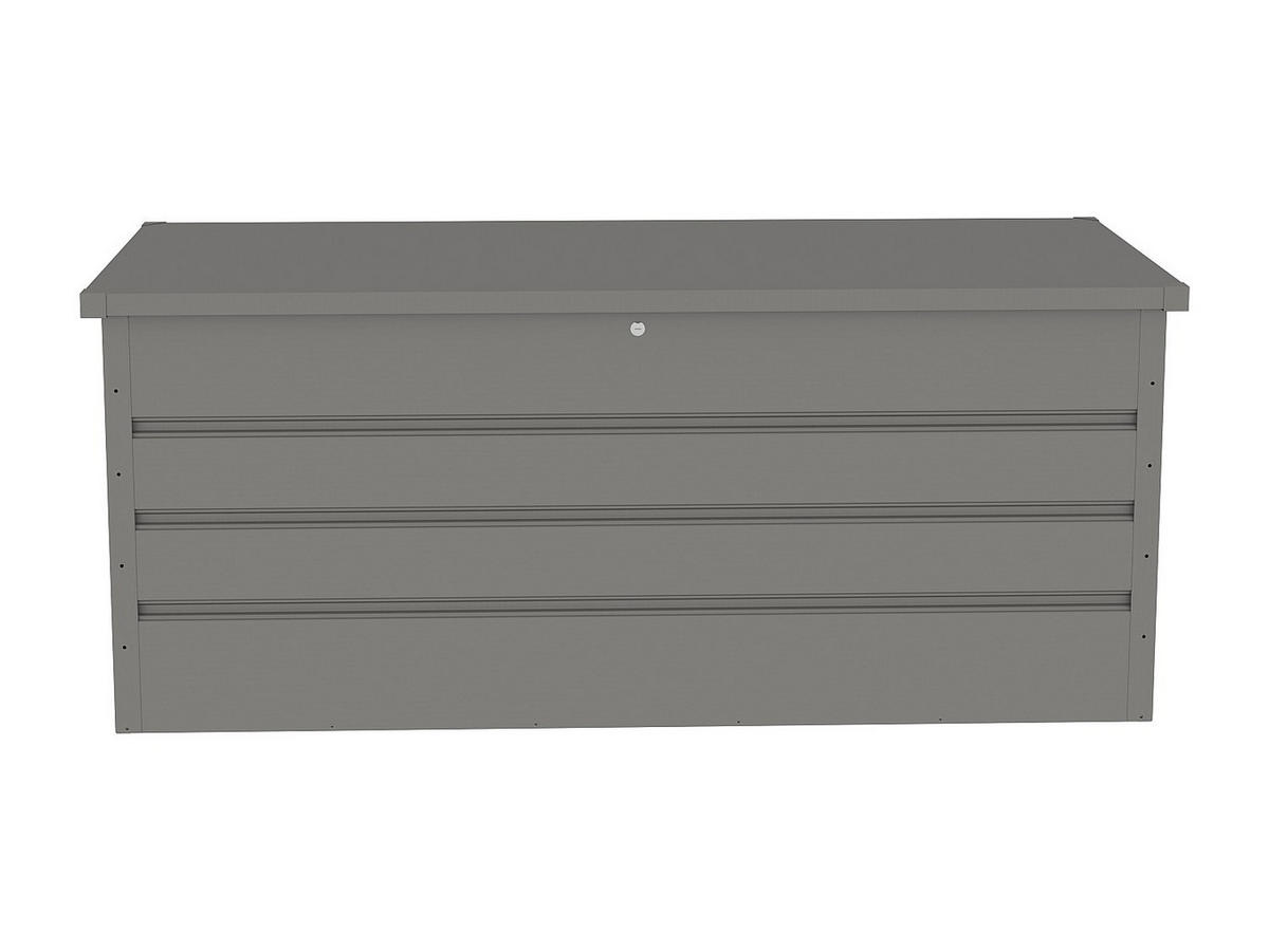 AUFBEWAHRUNGSBOX für den Garten aus grauem verzinktem Stahl - 750 l - TOMASO - Grau, Metall (174/72/73cm) - Vente-Unique