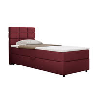 BOXBETT Reve 90 x 200 cm mit Bettkasten und Lattenrost ohne matratze - rot - Rot, Holz (90/200cm) - Homesy