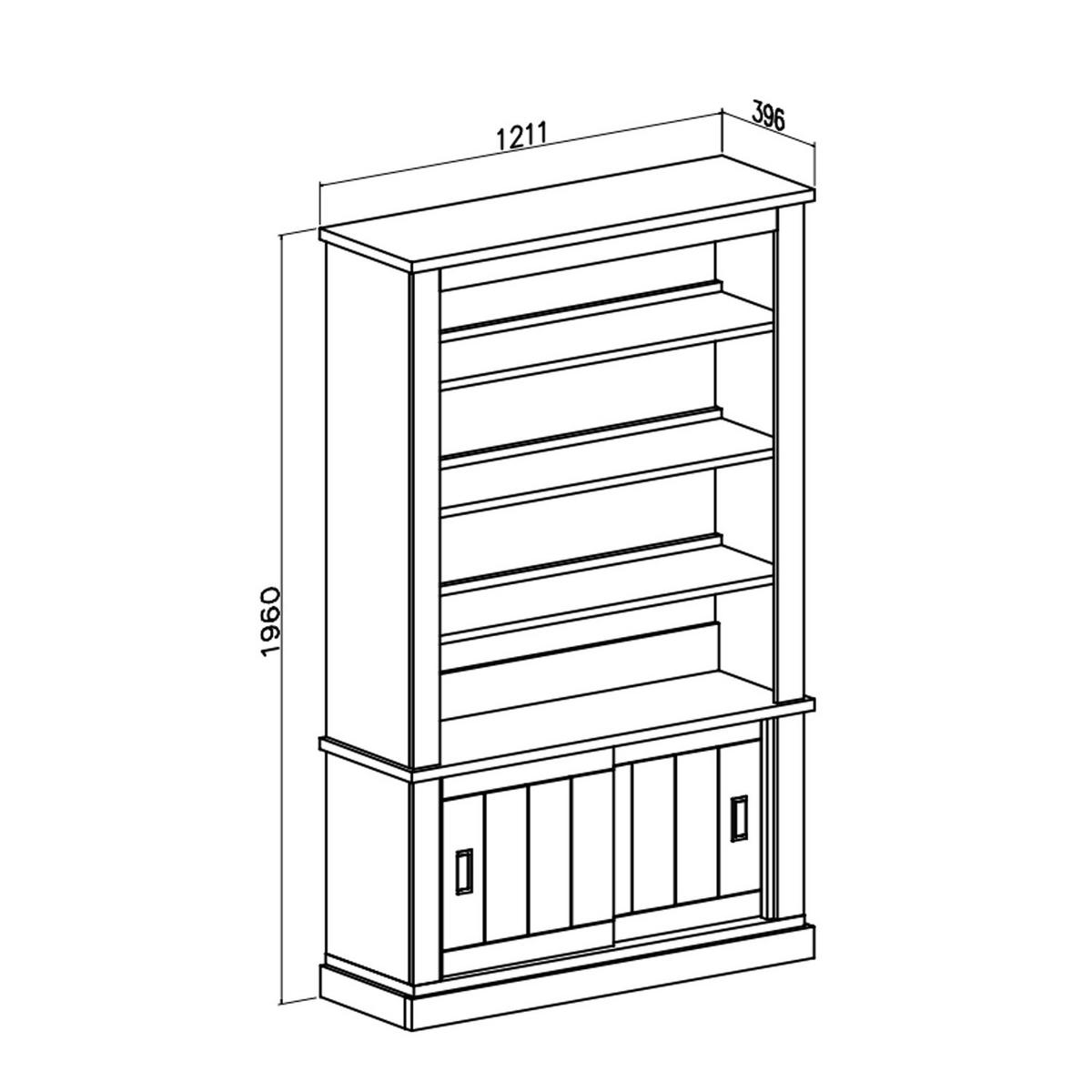 REGAL VINCI Andersen-Kiefer Wotan Eiche - Eichefarben, Holzwerkstoff (121/196/40cm) - Lookway