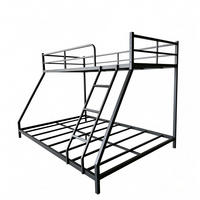 ETAGENBETT 80/130/190 cm DE-33051 mit Schutzgeländer Schwarz - Schwarz, Metall (80/130cm) - ComfortXL