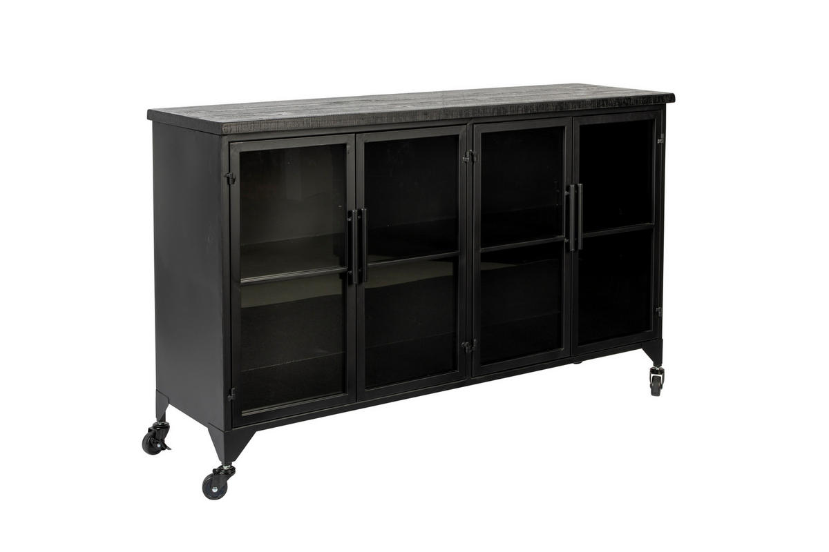 SIDEBOARD Ferre - Schwarz - 120/35/75 cm - Schwarz, Holz (35/75/120cm)