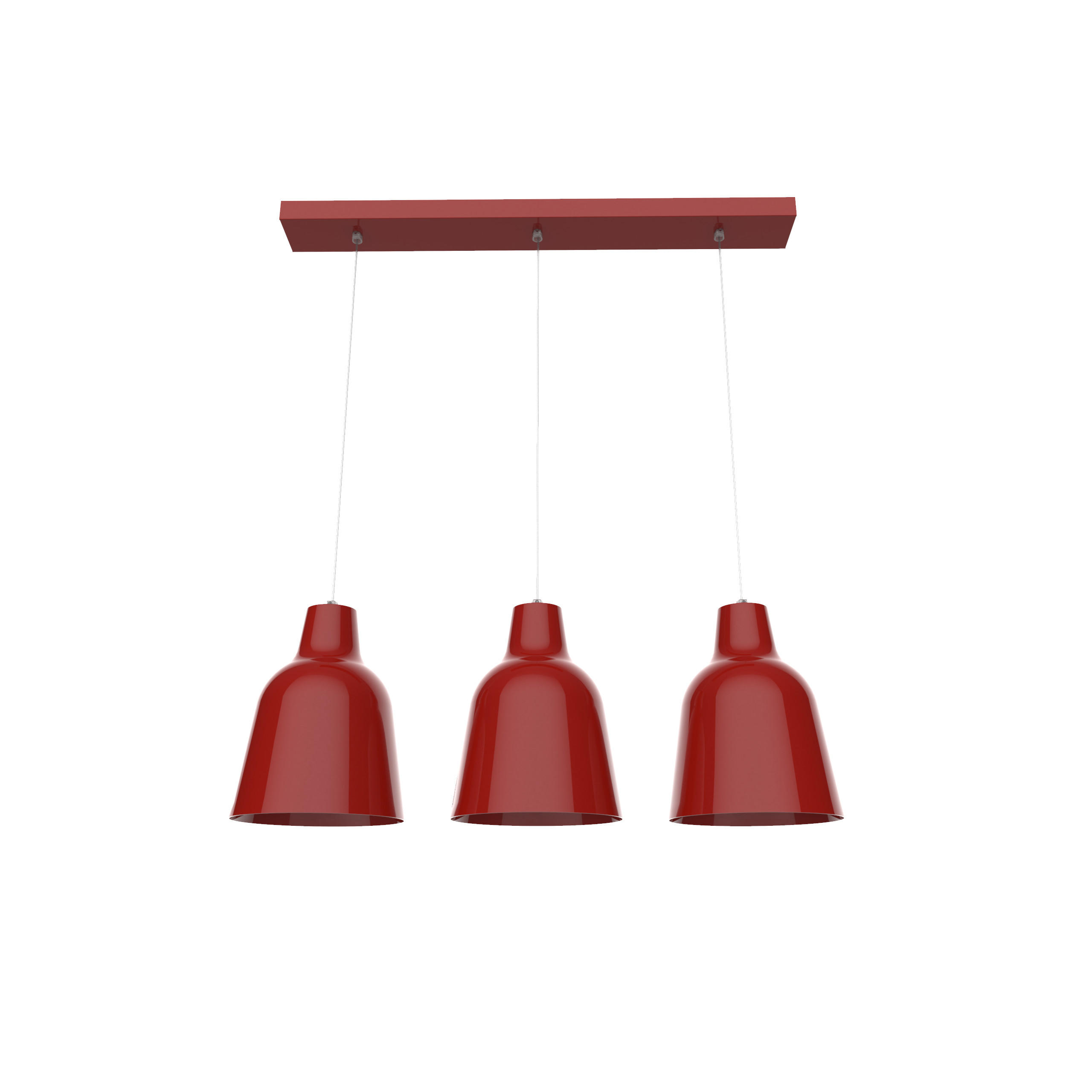 Lumicom Hängeleuchte Rot 70x22x17 cm