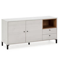 SIDEBOARD Javea 2 Schubladen Weiß - Weiß, Holzwerkstoff (136/67/40cm)