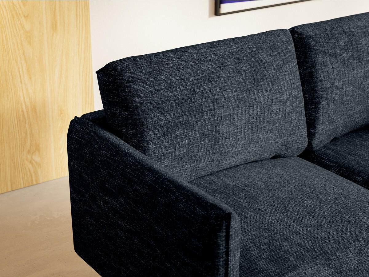 SOFA Koge Ohne Schlaffunktion, Graphit - Dunkelgrau, Textil (196/95/86cm) - Fedve