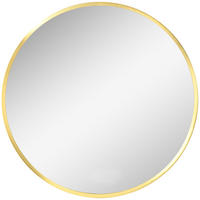 BADSPIEGEL, Gold, Ø50 cm, für Badezimmer, IP44, Gold, Alu - Goldfarben, Glas (2/50/50cm) - Kleankin