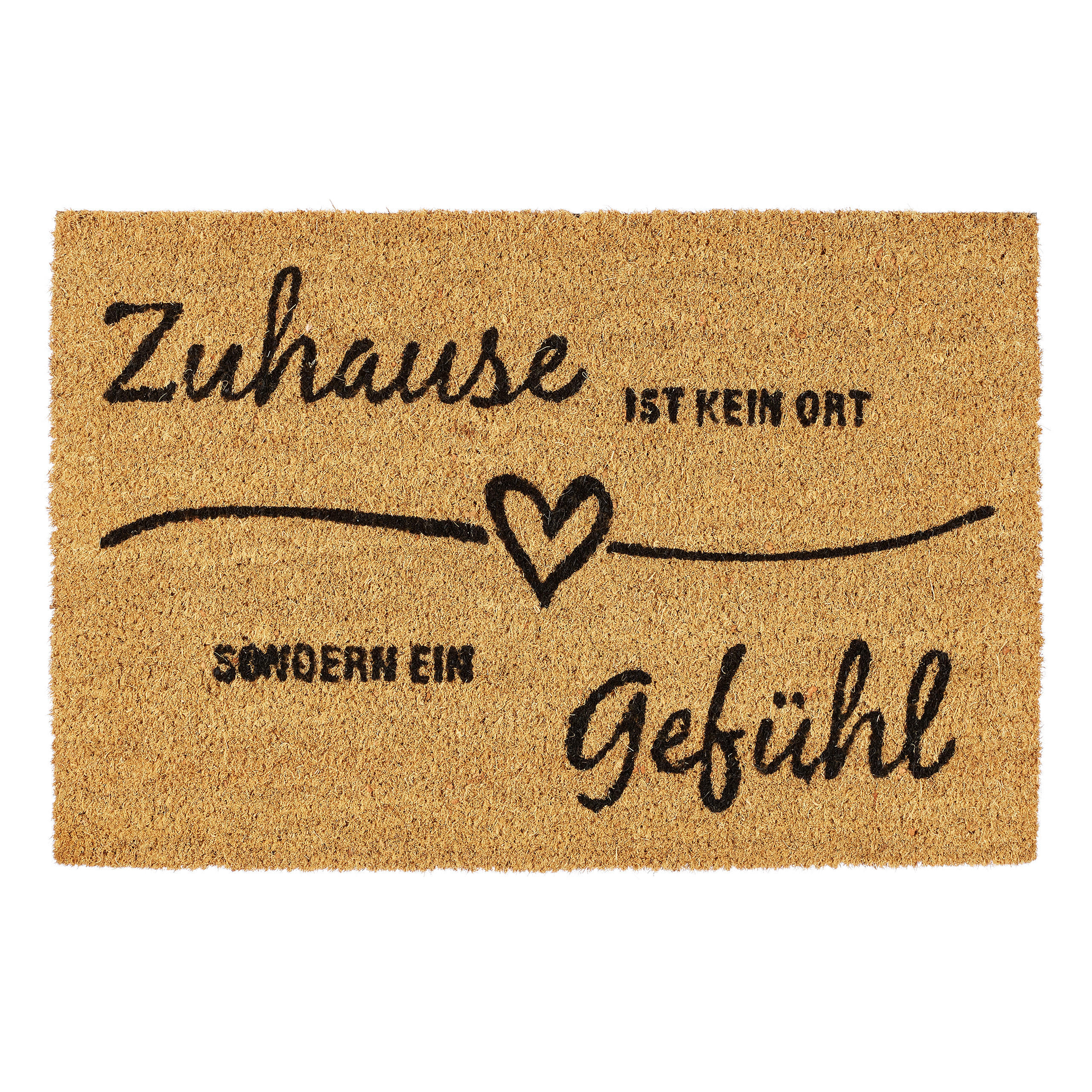 FUSSMATTE - Hellbraun, Kunststoff/Textil (60/40cm) - Relaxdays