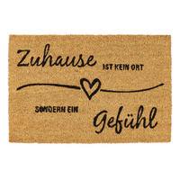 FUSSMATTE - Hellbraun, Kunststoff/Textil (60/40cm) - Relaxdays