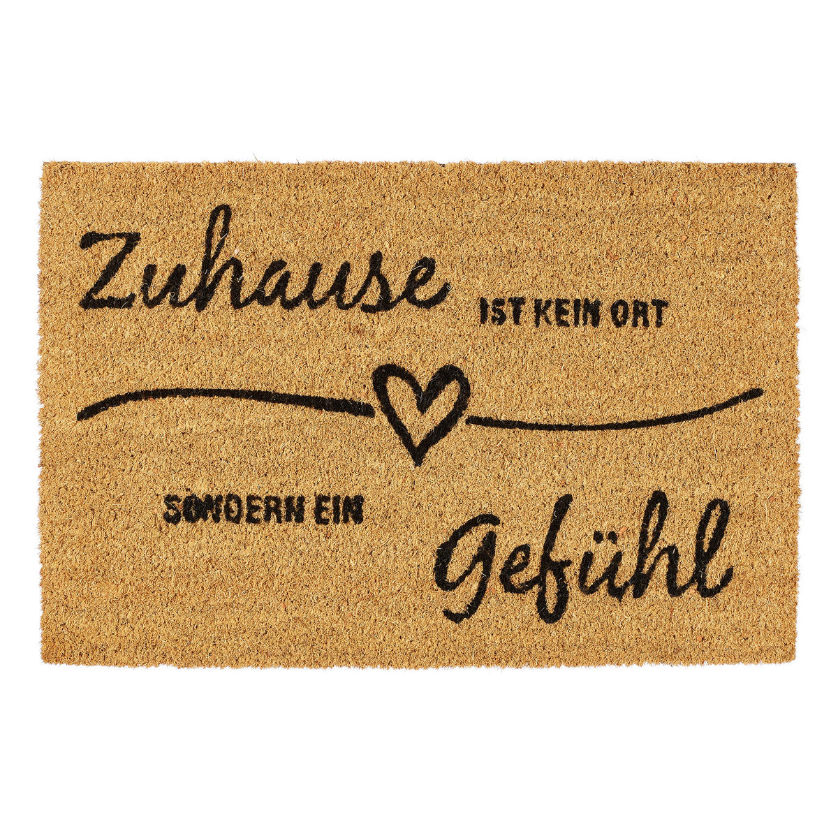 FUSSMATTE - Hellbraun, Kunststoff/Textil (60/40cm) - Relaxdays