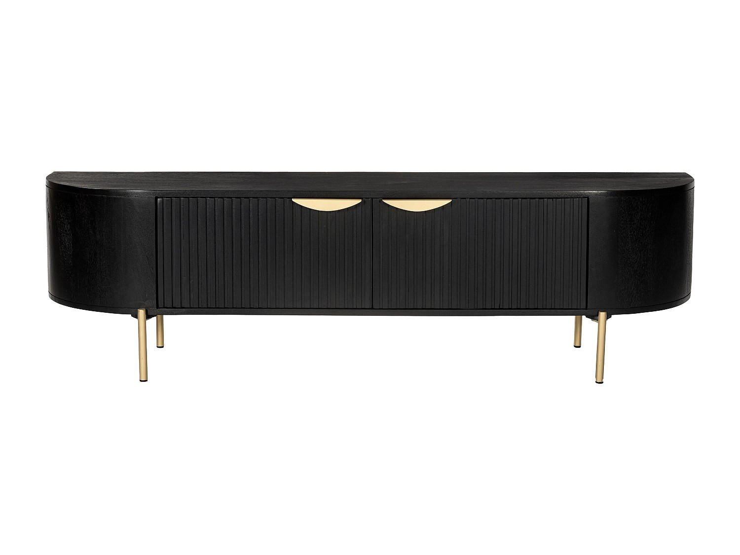 TV-BOARD - 160 cm x 40 cm - Holz, Platte - Schwarz - NEVILI - Schwarz, Holz (160/45/40cm) - Vente-Unique