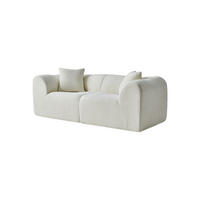 2-SITZER-SOFA DE-35249 mit 2 Kissen Beige - Beige, Textil (87/67/194cm) - ComfortXL