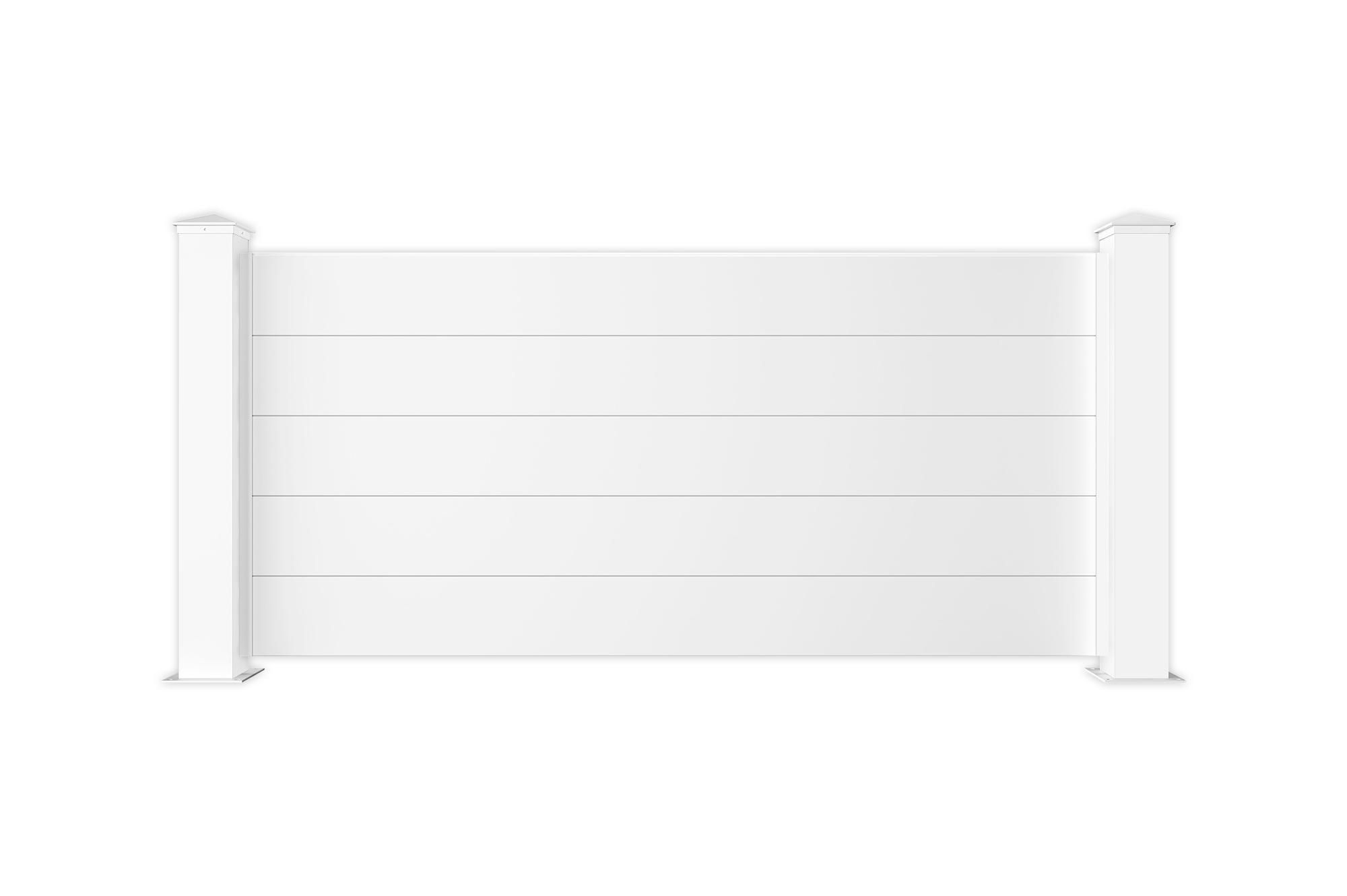 VORGARTENZAUN 2er-Set Niesen weiß 1,9m H.90cm aluminium - Weiß, Metall (378/89cm) - Casanoov