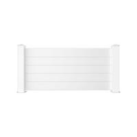 VORGARTENZAUN 2er-Set Niesen weiß 1,9m H.90cm aluminium - Weiß, Metall (378/89cm) - Casanoov