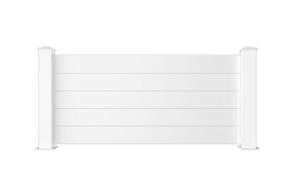 VORGARTENZAUN 2er-Set Niesen weiß 1,9m H.90cm aluminium - Weiß, Metall (378/89cm) - Casanoov