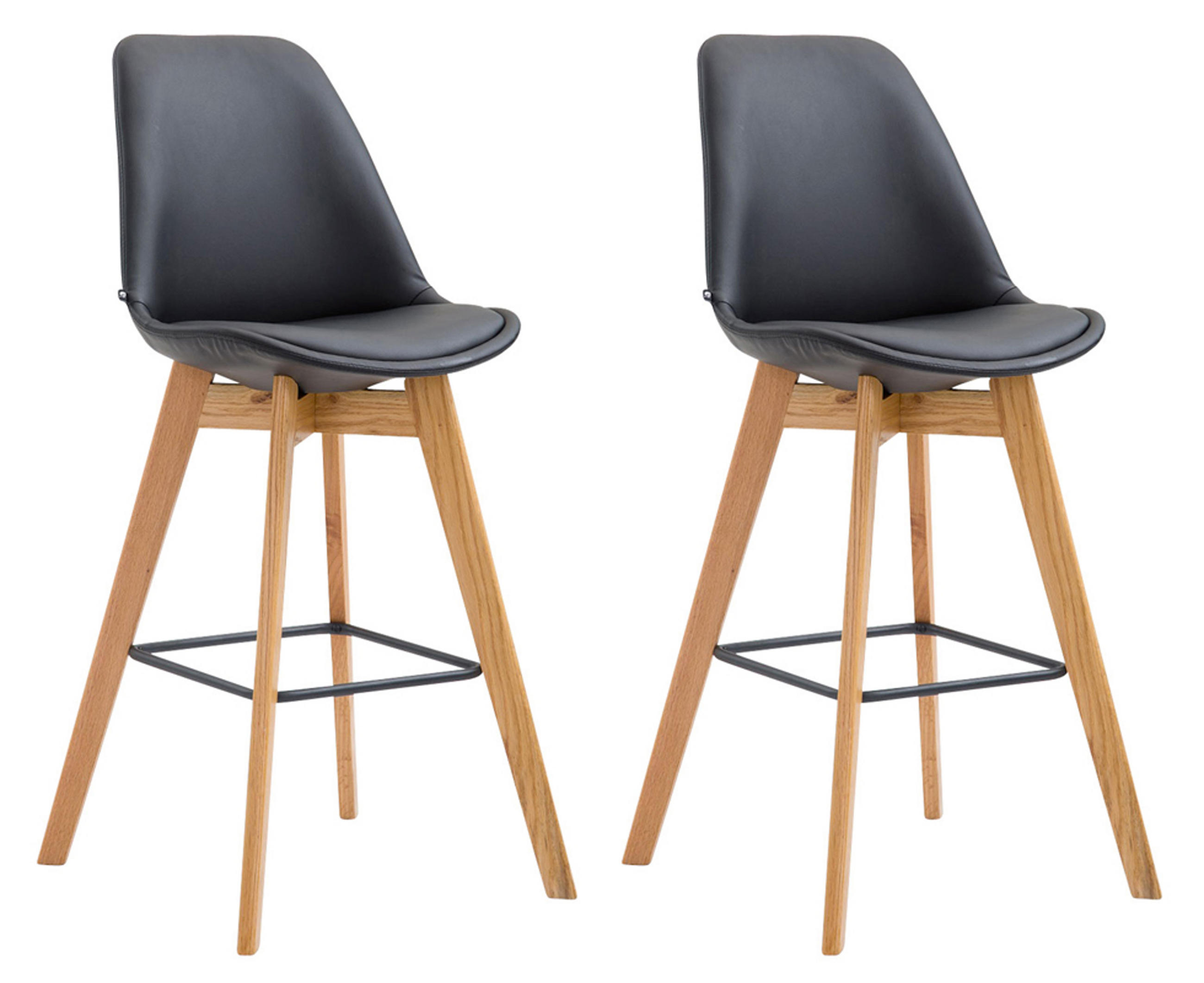 TPFLiving Barhocker Schwarz 48x112x56 cm