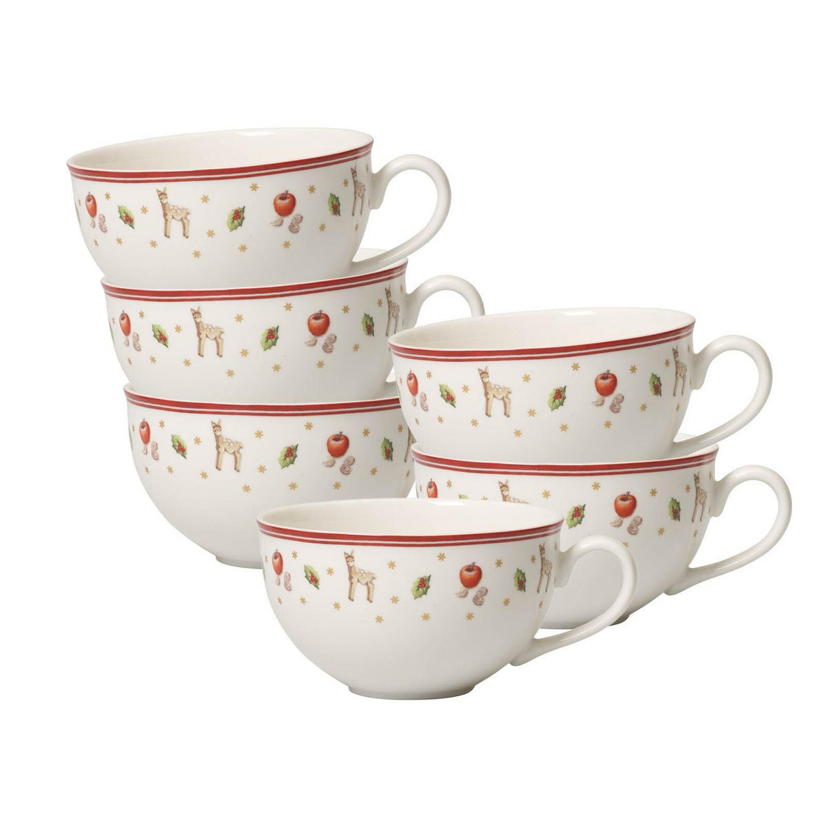 MILCHKAFFEETASSEN Toy's Delight bunt 260 ml 6er Set - Multicolor, Keramik (0.26L) - Villeroy & Boch