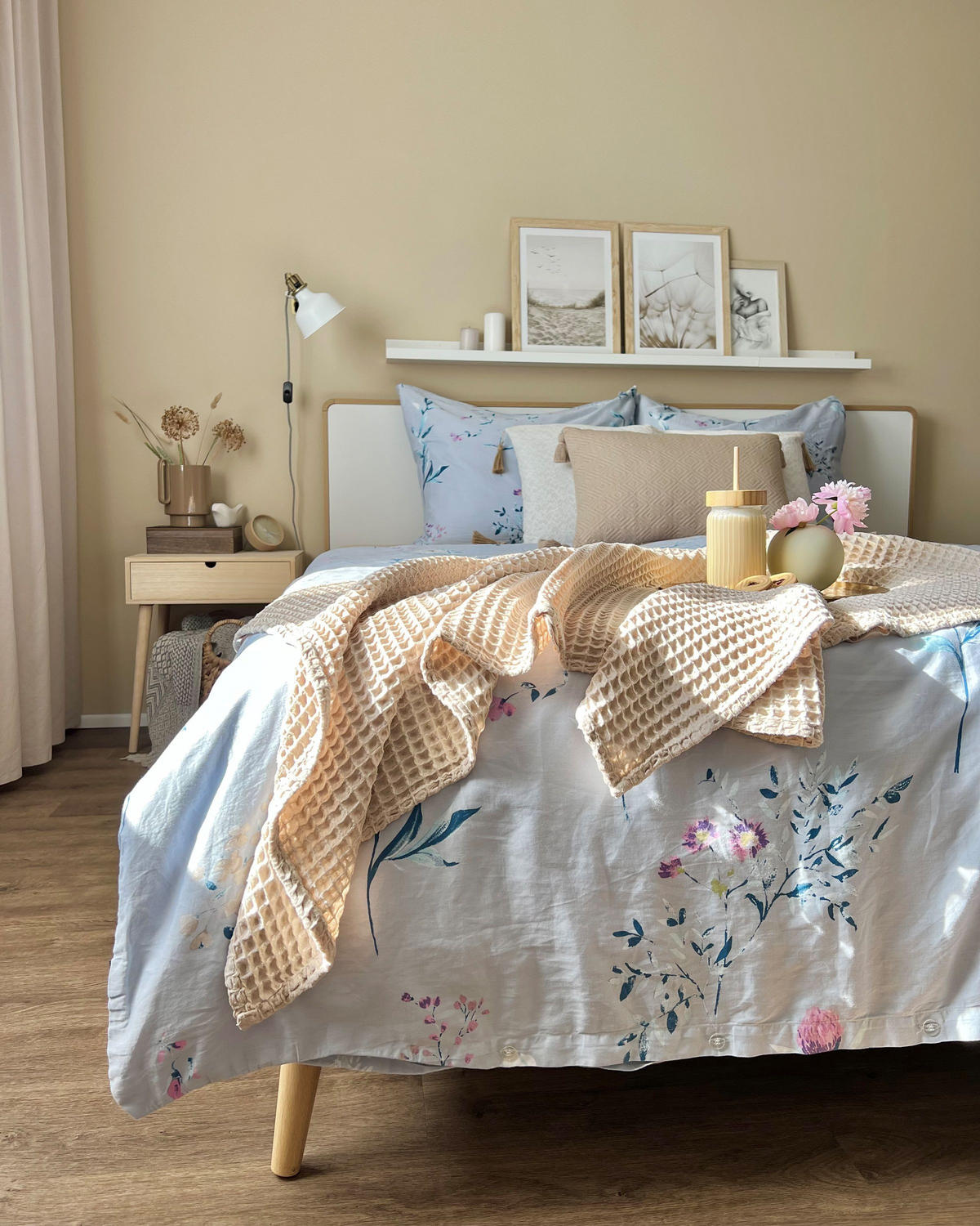 LOŽNÍ PRÁDLO SADA Evergreen 240x220 cm - modrá, textil (240/200cm) - Beliani