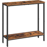 KONSELENTISCH BRAUN Ablage - Dunkelbraun/Schwarz, Holzwerkstoff (75/22/75cm) - Hoobro