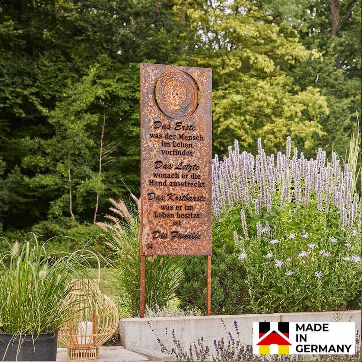 GARTENSTECKER FAMILY - Orange, Metall (9cm) - Home Deluxe