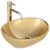 AUFSATZWASCHBECKEN Rea Sofia Gold - Goldfarben, Keramik (34.5/15/41cm) - REA