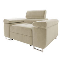 SESSEL Torezio - Beige, Holz/Textil (134/90/102cm) - MIRJAN24