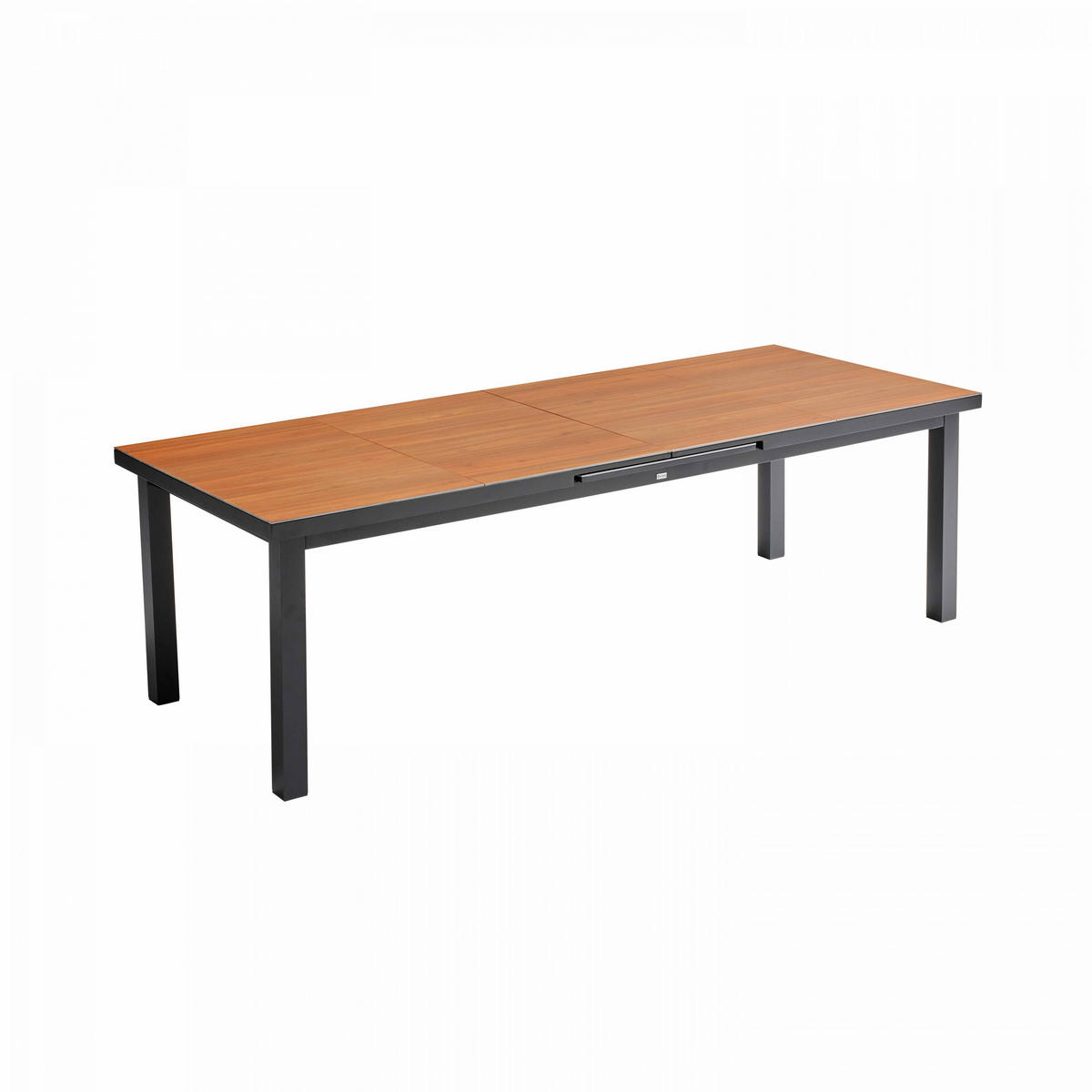 GARTENTISCH ausziehbar, Holzfarbe - Braun, Metall (100/320/76cm) - Oviala