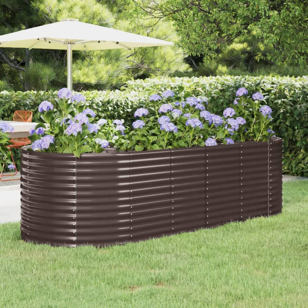 HOCHBEET Verzinkter Stahl 249x100x68 cm Braun - Braun, Metall (100/68/249cm) - furnicato