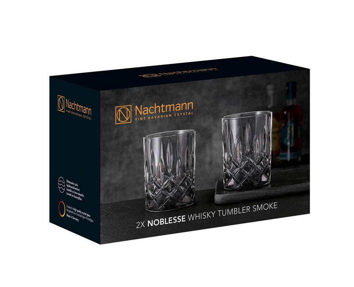 WHISKYBECHER Noblesse Vintage Smoke 295 ml 2er Set - Grau, Glas (0.295L) - Nachtmann