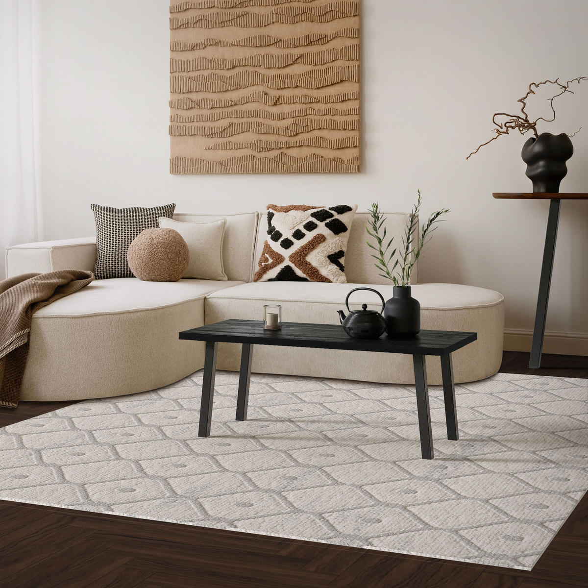 TISCHBEINE 4er Set I-96GRAD-Design H:42 cm Dunkelgrau 4x4 cm - Dunkelgrau, Metall (4/42/4cm) - ML-DESIGN