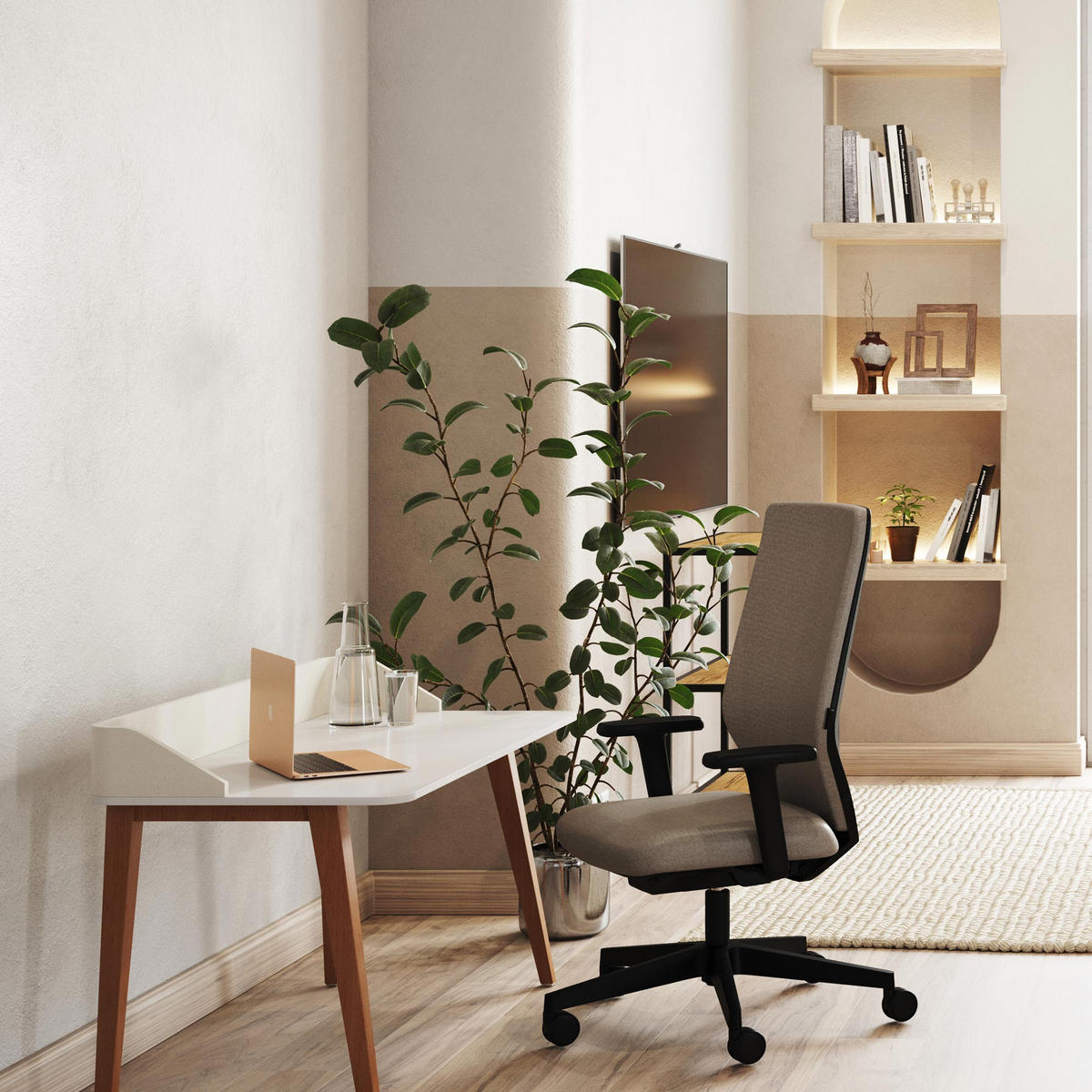 SEKRETÄR Retaro /74-74cm Beige - Beige, Holz (60/120/74cm) - ASSMANN