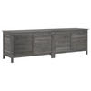 GARTENTRUHE Anthrazit 198,5x50x56,5 cm Massivholz Tanne - Anthrazit, Holzwerkstoff (198.5/56.5/50cm) - furnicato