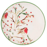 WEIHNACHTSTELLER Steingut Ø 21 cm - Weiß, Keramik (21/4/21cm) - Home Styling Collection