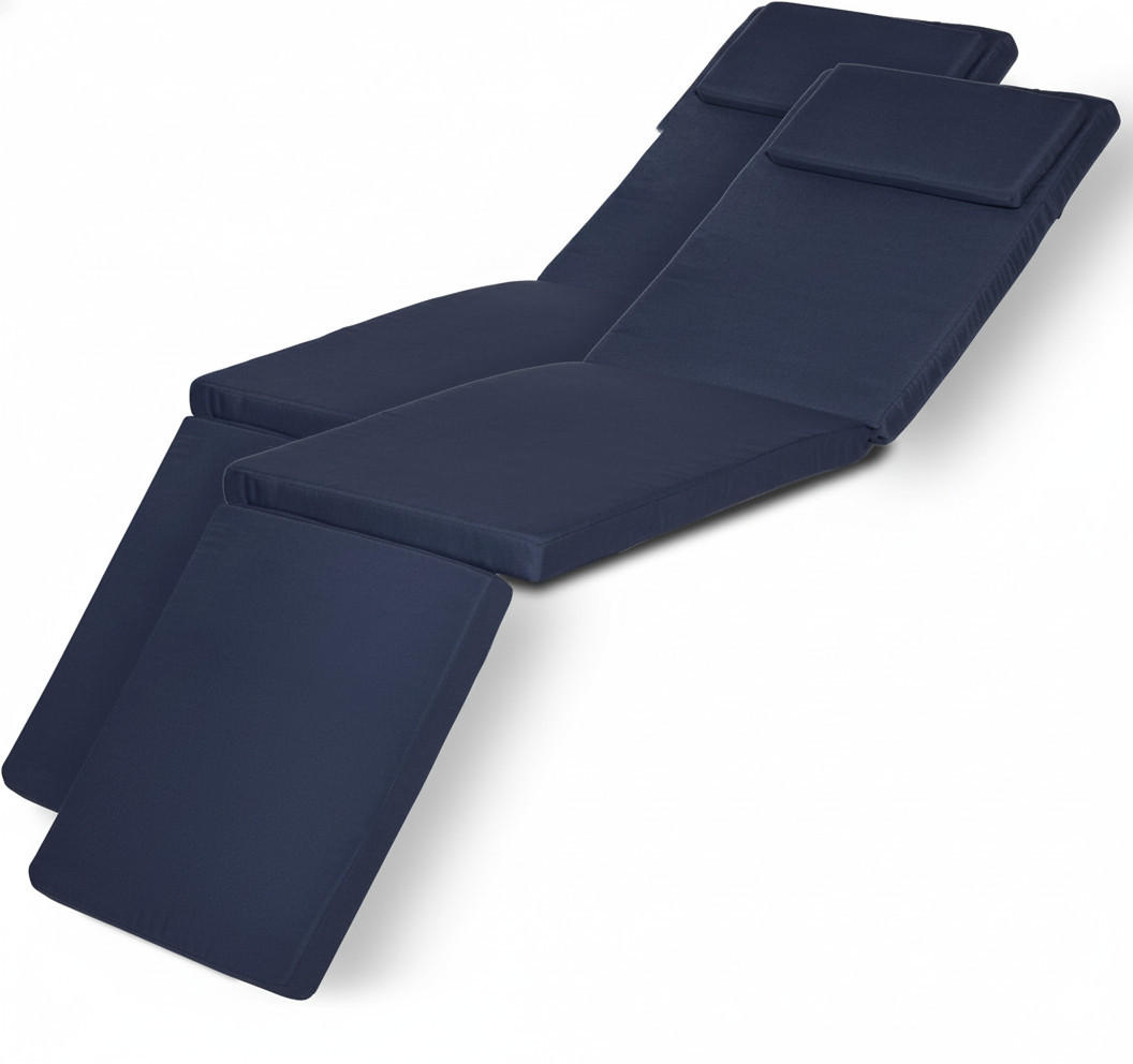 DECKCHAIRAUFLAGE Loftlux DC 175x45x5cm Dunkelblau (2tlg) - Dunkelblau, Textil (45/10/175cm) - Beautissu 