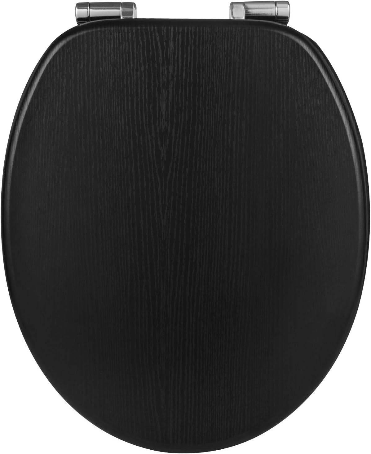 Woltu WC Schwarz 37x2.5x43 cm