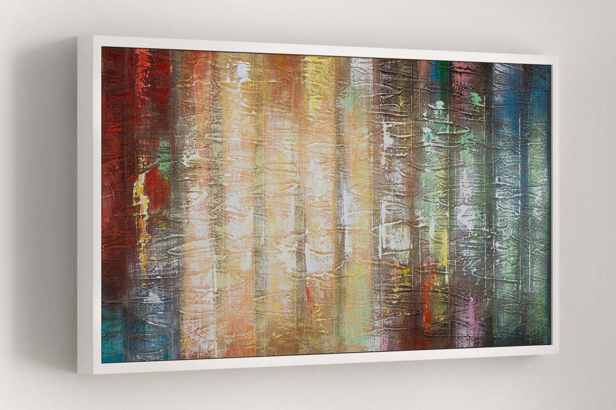 OLEJOMAĽBA 120/60 cm, Zvieratá - oranžová/viacfarebná, drevo/textil (120/60cm) - KUNSTLOFT