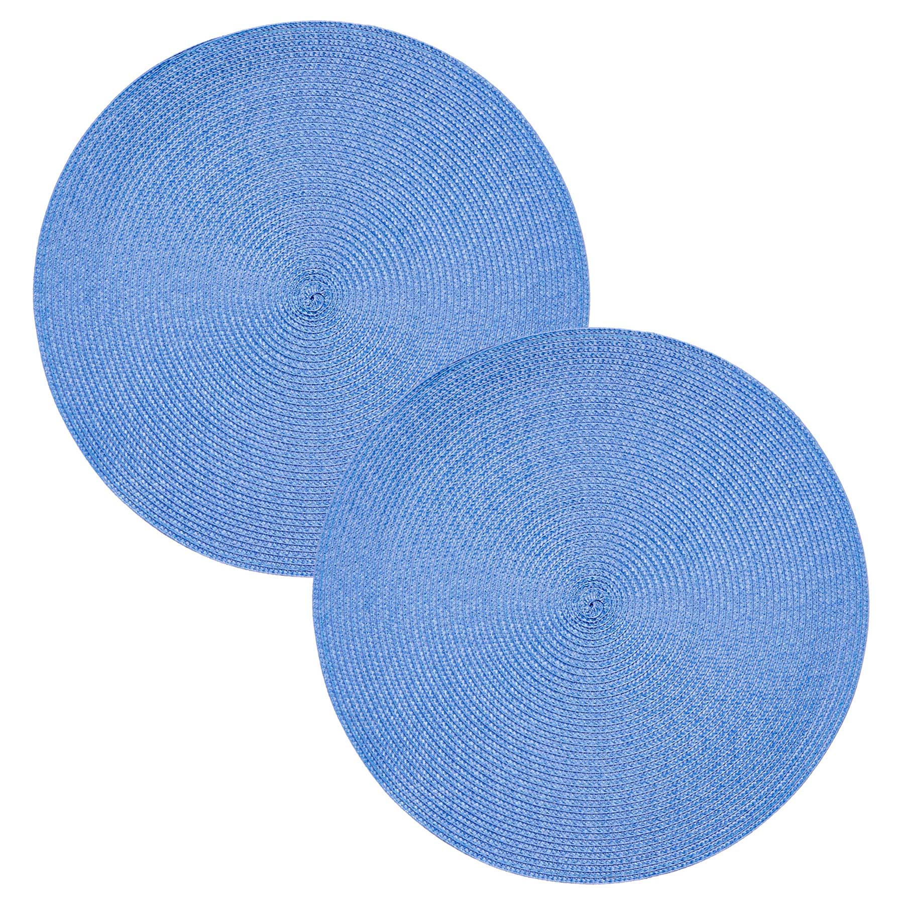 PLATZSET 2er Set Polypro Bleu 35 cm rund - Blau, Kunststoff (35cm) - TiborTex