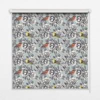VNÚTORNÁ roleta - okenná roleta - roleta - 100x100 cm - Kvety - biela, plast (100/100/0.5cm) - TULUP