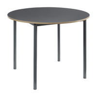ESSTISCH Lindesberg - Schwarz/Grau, Holzwerkstoff/Metall (100/100/75cm) - [en.casa]