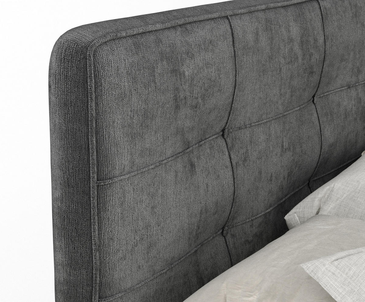 BOXSPRINGBETT Semplice Anthrazit 140/200 cm - Anthrazit/Schwarz, Holz/Holzwerkstoff (140/200cm) - Maison de Reve