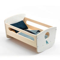 PUPPENZUBEHÖR Puppenwiege Schaukelbett, Blue Night, Holz - Blau, Holz (24/7/28cm) - ich-zapfe