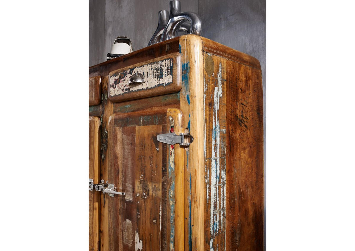 KOMMODE Altholz 90x40x90 mehrfarbig lackiert FREEZY #37 - Multicolor, Holz (90/90/40cm) - Massivmoebel24