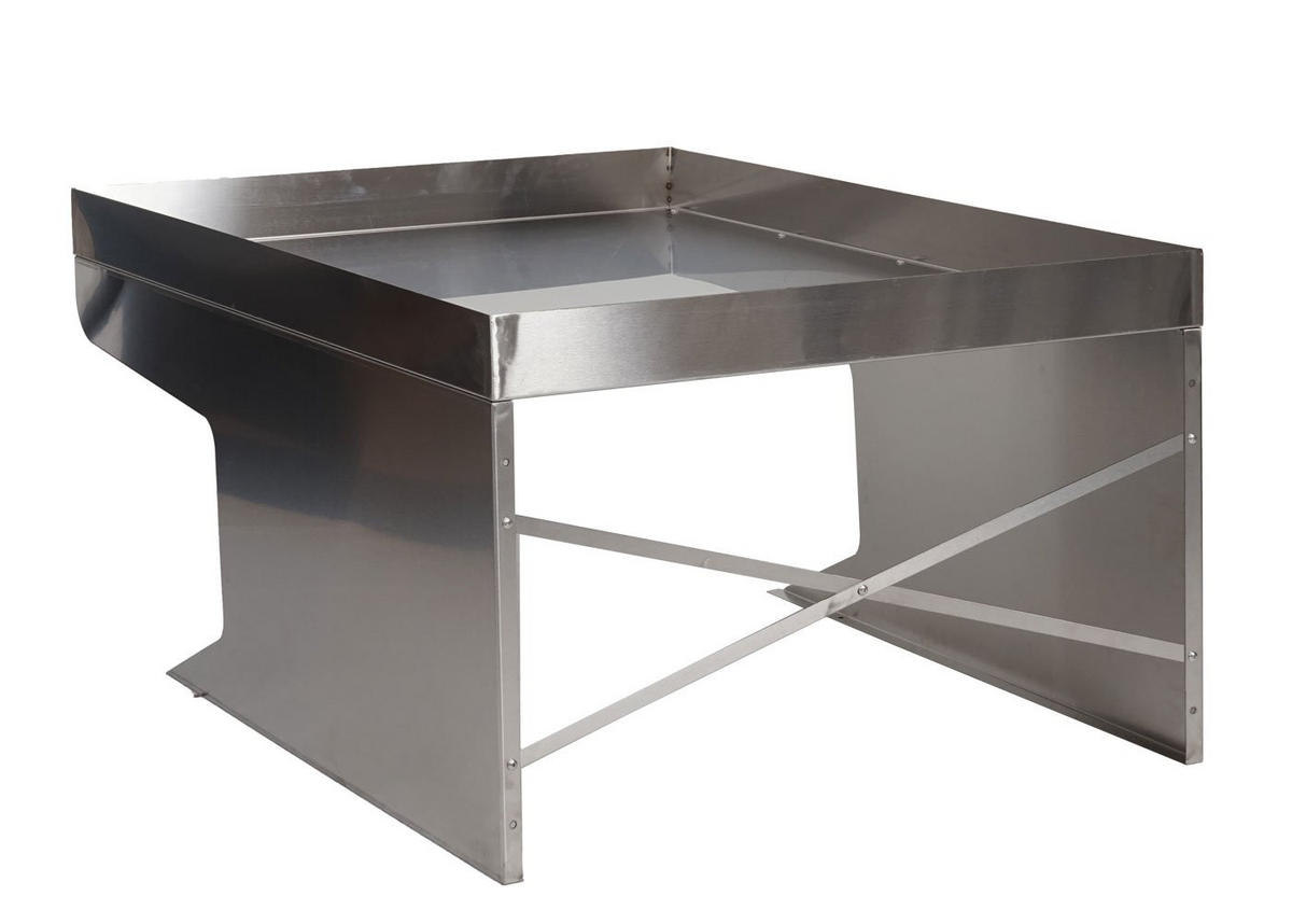 MÄHROBOTER-GARAGE XL mit Pflanzkasten 47x70x100cm Metall Edelstahl - Anthrazit, Metall (70/47/100cm) - PROREGAL