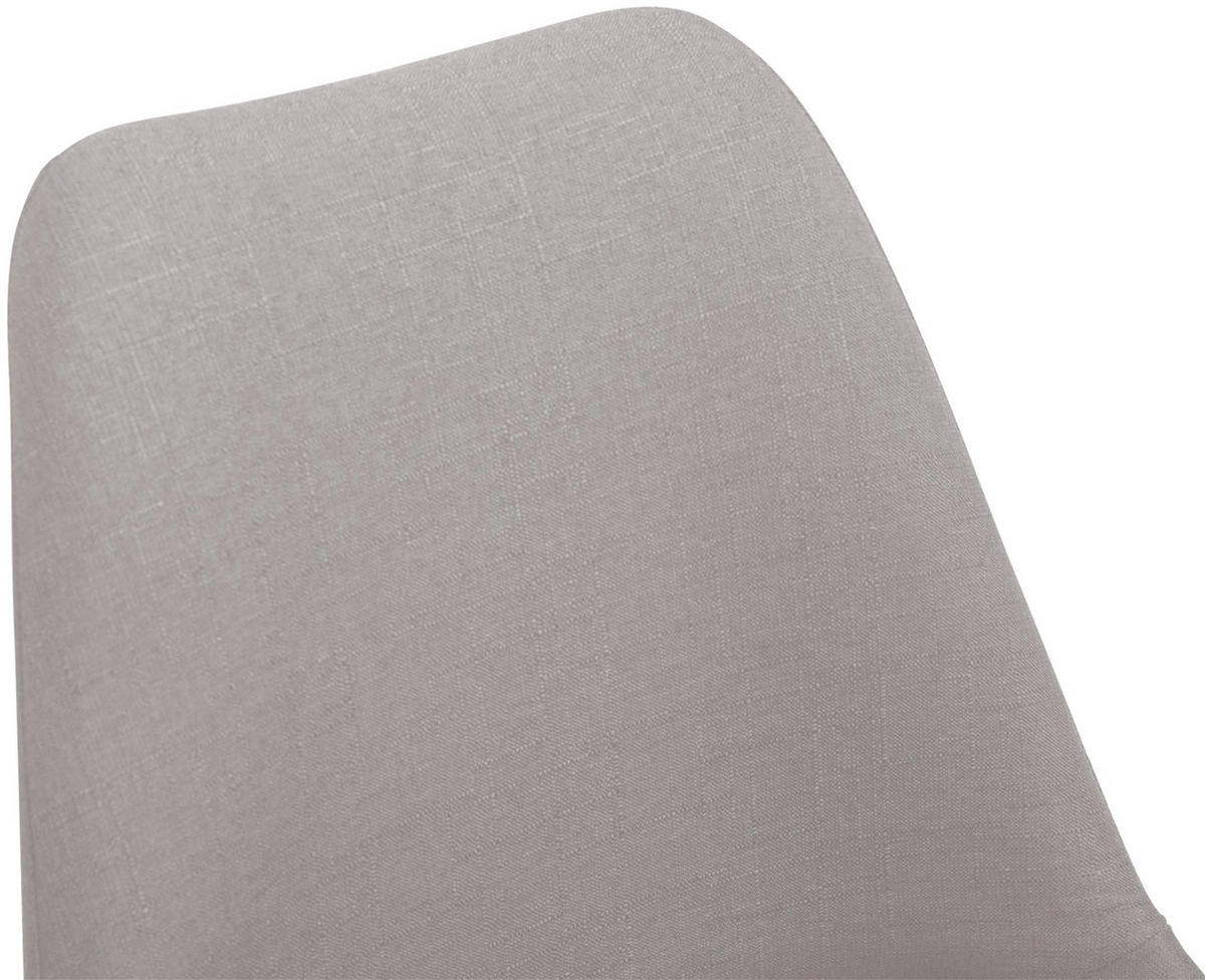 DREHSTUHL Stoff grau - Weiß/Grau, Textil/Metall (48/76/57cm) - CLP
