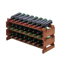 WEINREGAL VINOTECA FLEX PRO HxBxT 37x84x28cm 24 Flaschen auf 3 Ebenen Braun geölt - Braun, Holz (84/37/28cm) - PROREGAL